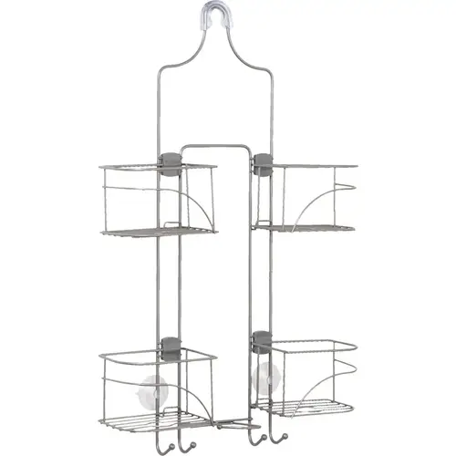 10-1/4 In. x 24-3/4 In. Satin Nickel Expandable Hanging Shower Caddy 10-1/4 In. x 24-3/4 In. Satin Nickel Expandable Hanging Shower Caddy