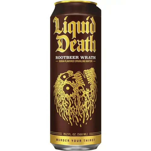 Liquid Death 19.2 Oz. Rootbeer Wrath Sparkling Water Liquid Death 19.2 Oz. Rootbeer Wrath Sparkling Water