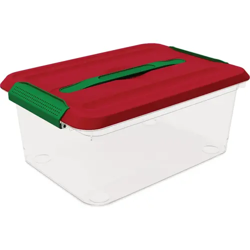 Latchmate+ 14.5 Qt. Holiday Storage Tote Latchmate+ 14.5 Qt. Holiday Storage Tote