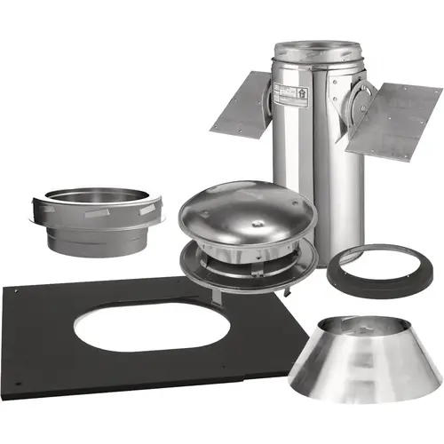 Sure-Temp 6 In. Stainless Steel Pitched Ceiling Chimney Support Kit Sure-Temp 6 In. Stainless Steel Pitched Ceiling Chimney Support Kit