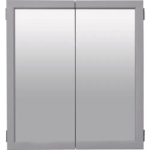 Gray 24 In. W x 26 In. H x 4.5 In. D Bi-View Surface Mount Framed Medicine Cabinet Gray 24 In. W x 26 In. H x 4.5 In. D Bi-View Surface Mount Framed Medicine Cabinet