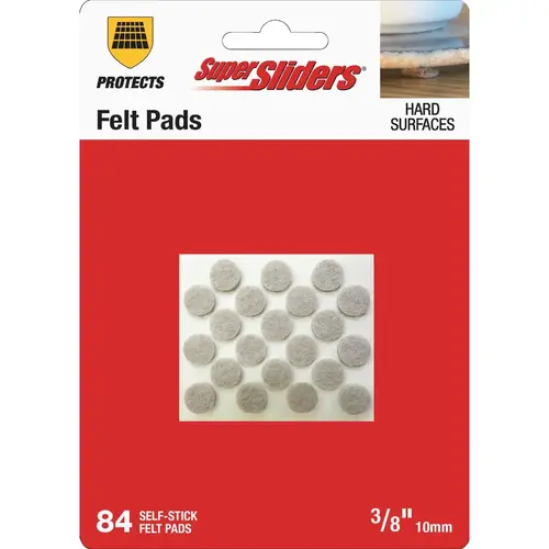 3/8 In. Round Beige Felt Furniture Pad (84-Piece) 3/8 In. Round Beige Felt Furniture Pad (84-Piece)