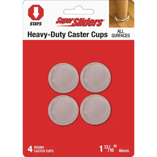 1-13/16 In. Clear Round Furniture Leg Cup (4-Pack) 1-13/16 In. Clear Round Furniture Leg Cup (4-Pack)