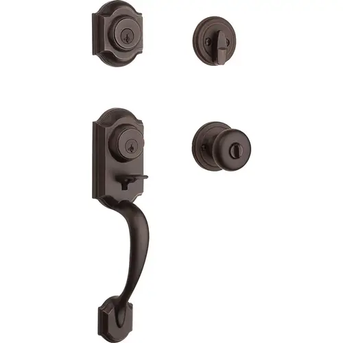 SmartKey Venetian Bronze Montera Entry Door Handleset with Juno Knob SmartKey Venetian Bronze Montera Entry Door Handleset with Juno Knob