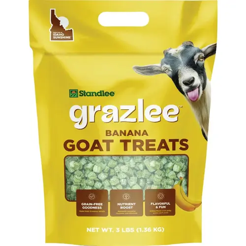 Grazlee Banana Flavored Goat Treats - 3 lb Bag Grazlee Banana Flavored Goat Treats - 3 lb Bag