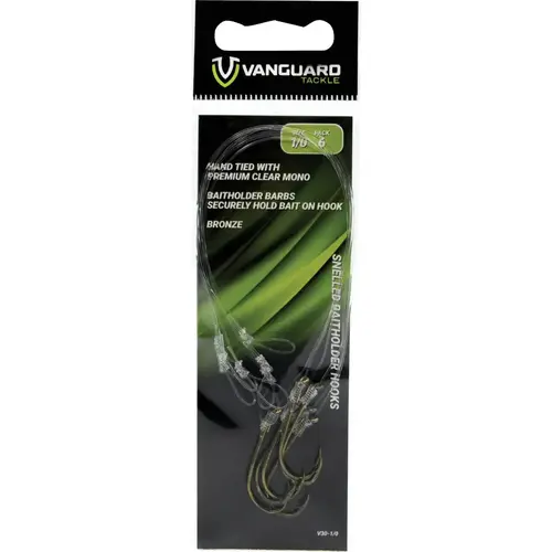 Size 12 Baitholder Bronze Snelled Hooks (6-Pack) Size 12 Baitholder Bronze Snelled Hooks (6-Pack)