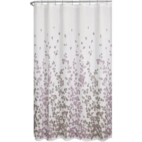 Zenna Home 70 In. x 72 In. Sylvia Purple Polyester Shower Curtain Zenna Home 70 In. x 72 In. Sylvia Purple Polyester Shower Curtain