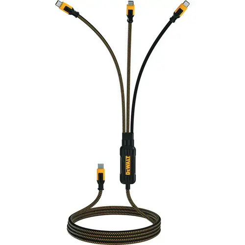 1-to-3 Type C Splitter Cable Black/Yellow 1-to-3 Type C Splitter Cable Black/Yellow