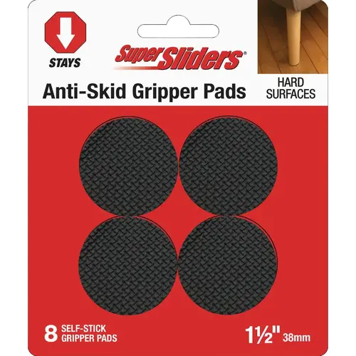 1-1/2 In. Anti-Skid Round Black Furniture Pad (8-Piece) 1-1/2 In. Anti-Skid Round Black Furniture Pad (8-Piece)