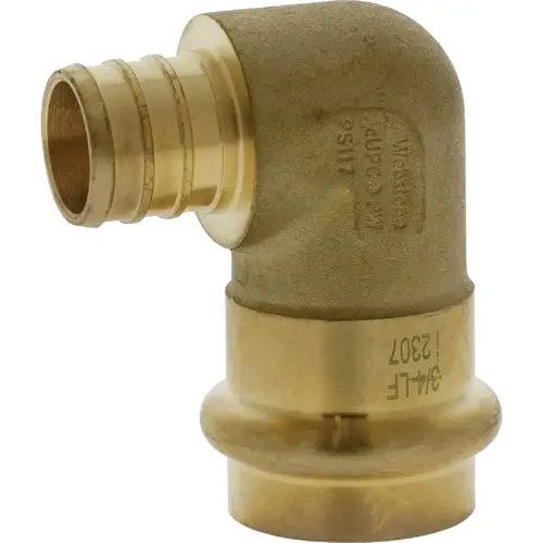 3/4 In. Press x F1807 LF BR PEX 90 Transition Elbow 3/4 In. Press x F1807 LF BR PEX 90 Transition Elbow