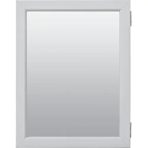 Gray 15 In. W x 19.4 In. H x 4.4 In. D Single Mirror Surface Mount Framed Medicine Cabinet Gray 15 In. W x 19.4 In. H x 4.4 In. D Single Mirror Surface Mount Framed Medicine Cabinet