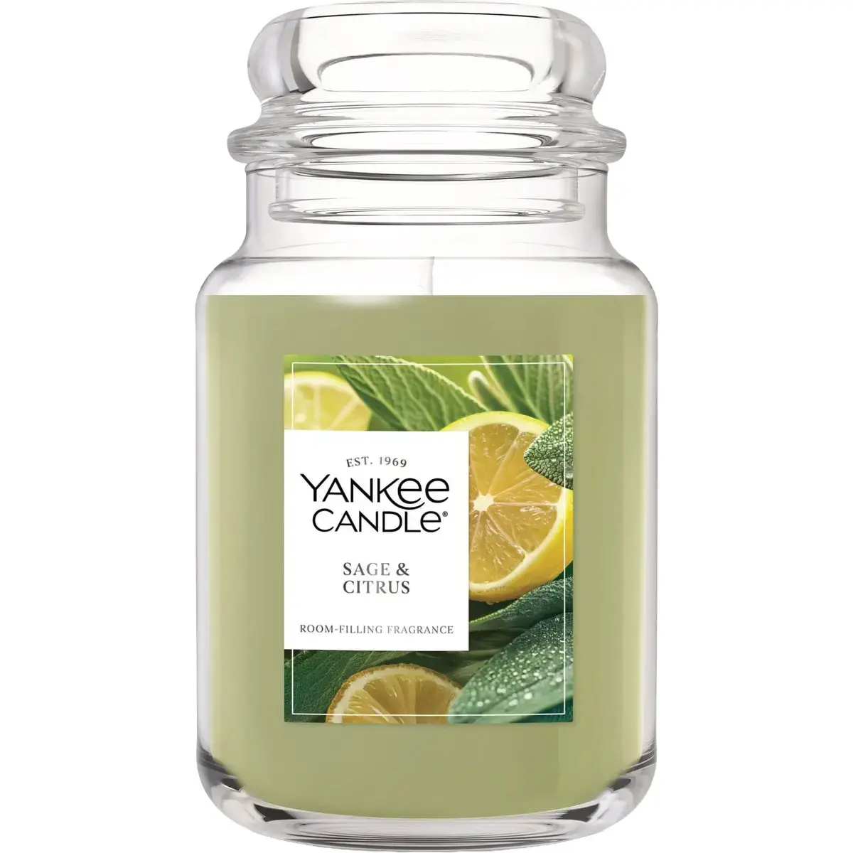 Yankee Candle 22 Oz. Sage & Citrus Large Jar Candle Green 2654267W Yankee Candle 22 Oz. Sage & Citrus Large Jar Candle Green 2654267W