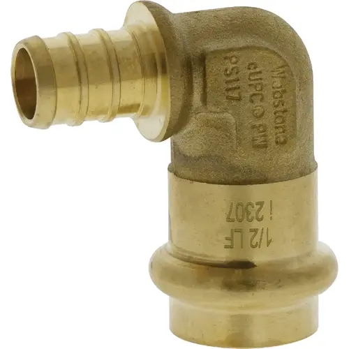 1/2 In. Press x F1807 LF BR PEX 90 Transition Elbow 1/2 In. Press x F1807 LF BR PEX 90 Transition Elbow