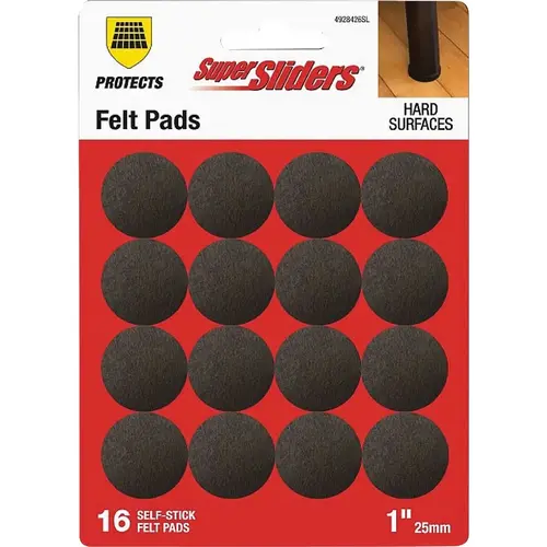 1 In. Round Brown Felt Furniture Pad (16-Piece) 1 In. Round Brown Felt Furniture Pad (16-Piece)