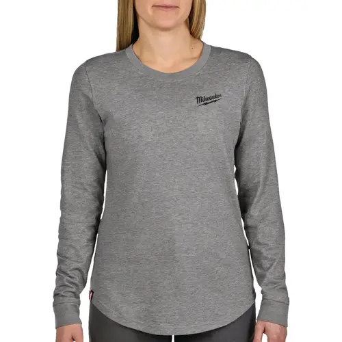 FREEFLEX Women's Large Gray Long Sleeve Hybrid T-Shirt FREEFLEX Women's Large Gray Long Sleeve Hybrid T-Shirt