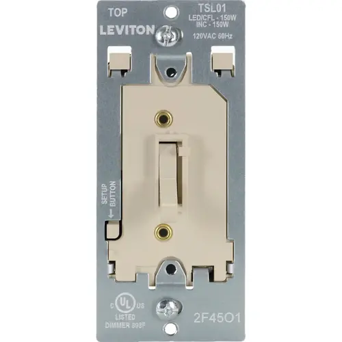 LED/CFL/Incandescent Ivory Slide Dimmer LED/CFL/Incandescent Ivory Slide Dimmer