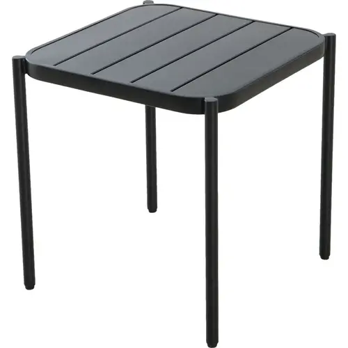 Black 19 In. Square Heavy-Duty Steel Stacking Side Table Black 19 In. Square Heavy-Duty Steel Stacking Side Table