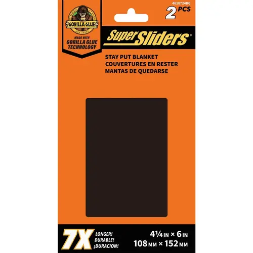 Gorilla Glue 4 1/2 In. x 6 In. Stay Put Blankets (2-Piece) Black Gorilla Glue 4 1/2 In. x 6 In. Stay Put Blankets (2-Piece) Black