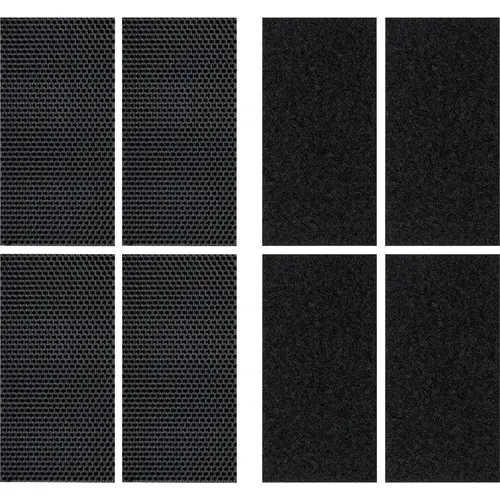 Stick 'Em 2 In. x 4 In. Extreme Strength Black Hook & Loop Strip (4-Count) Stick 'Em 2 In. x 4 In. Extreme Strength Black Hook & Loop Strip (4-Count)