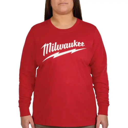 GRIDIRON Women's Medium Red Long Sleeve Logo T-Shirt GRIDIRON Women's Medium Red Long Sleeve Logo T-Shirt