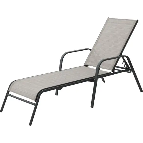 Beige Heavy-Duty Steel Chaise Lounge Chair Beige Heavy-Duty Steel Chaise Lounge Chair