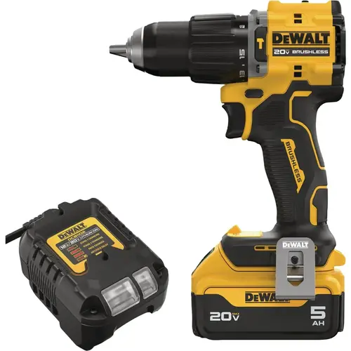 20V MAX ATOMIC 1/2 In. Brushless Cordless Compact Hammer Drill Kit with 5.0 Ah Battery & Charger 20V MAX ATOMIC 1/2 In. Brushless Cordless Compact Hammer Drill Kit with 5.0 Ah Battery & Charger