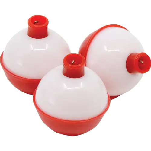 3/4 In. Red & White Push-Button Fishing Bobber Float (3-Pack) 3/4 In. Red & White Push-Button Fishing Bobber Float (3-Pack)