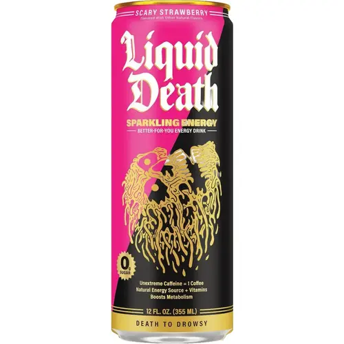 12 Oz. Scary Strawberry Sparkling Energy Drink 12 Oz. Scary Strawberry Sparkling Energy Drink