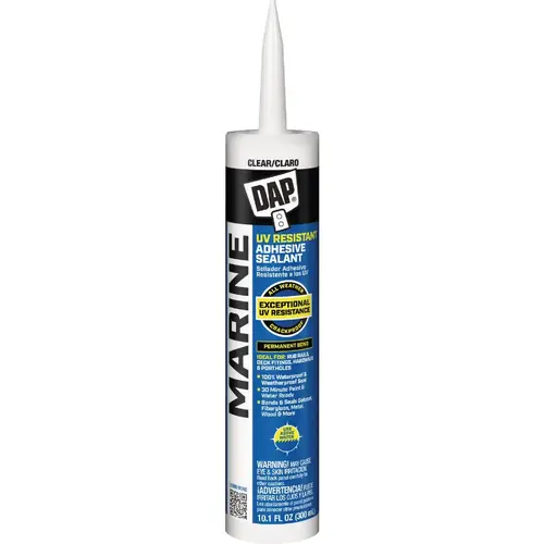 10.1 Oz. Clear UV Resistant Marine Adhesive Sealant 10.1 Oz. Clear UV Resistant Marine Adhesive Sealant