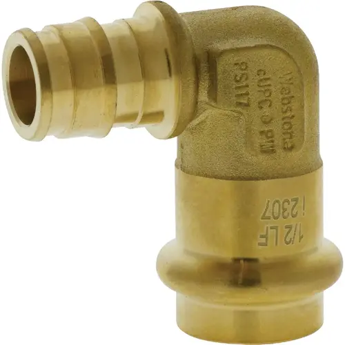 1/2 In. Press x F1960 LF BR PEX 90 Transition Elbow 1/2 In. Press x F1960 LF BR PEX 90 Transition Elbow