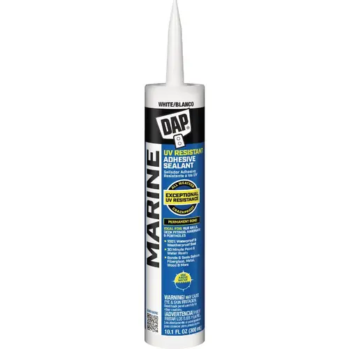 10.1 Oz. White UV Resistant Marine Adhesive Sealant 10.1 Oz. White UV Resistant Marine Adhesive Sealant