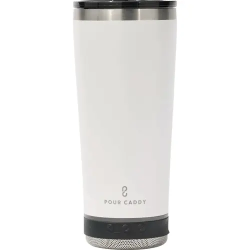 Go Caddy 18 Oz. White Insulated Tumbler with Speaker Go Caddy 18 Oz. White Insulated Tumbler with Speaker