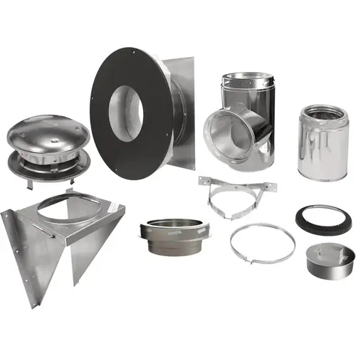 Sure-Temp 6 In. Stainless Steel Thru-The-Wall Chimney Support Kit Sure-Temp 6 In. Stainless Steel Thru-The-Wall Chimney Support Kit