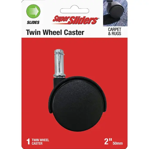 2 In. 2-Wheel Black Stem Caster 2 In. 2-Wheel Black Stem Caster