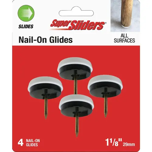 1-1/8 In. Nail-On Furniture Glides (4-Pack) 1-1/8 In. Nail-On Furniture Glides (4-Pack)