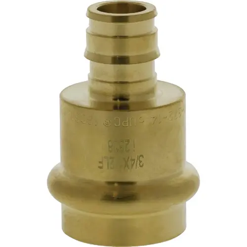 3/4 In. Press x 1/2 F1960 LF BR PEX Transition Fitting 3/4 In. Press x 1/2 F1960 LF BR PEX Transition Fitting