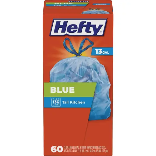 13 Gal. Blue Drawstring Bag (60-Count) 13 Gal. Blue Drawstring Bag (60-Count)