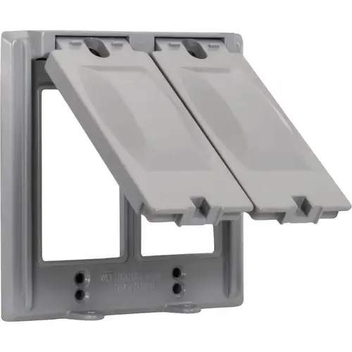 2-Gang 16-In-1 Vertical Gray Cover 2-Gang 16-In-1 Vertical Gray Cover