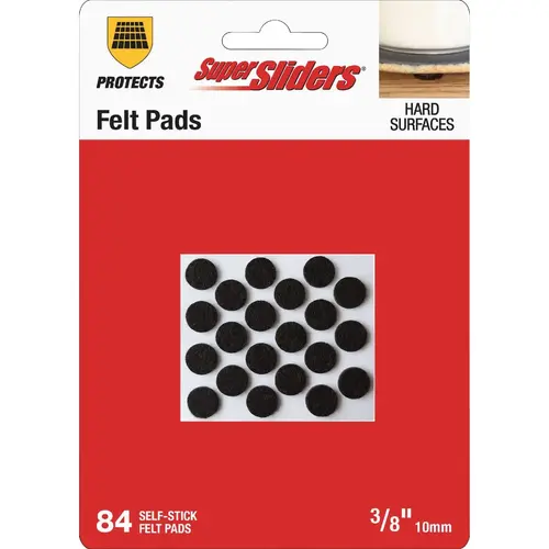 3/8 In. Round Brown Felt Furniture Pads (84-Piece) 3/8 In. Round Brown Felt Furniture Pads (84-Piece)