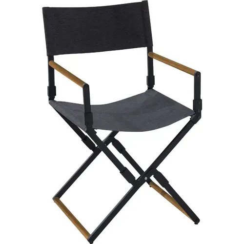 Heavy-Duty Steel Textilene Charcoal Folding Chair Heavy-Duty Steel Textilene Charcoal Folding Chair
