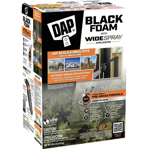 10-1/2 Lb. Black Insulating Foam with Widespray Applicator 10-1/2 Lb. Black Insulating Foam with Widespray Applicator