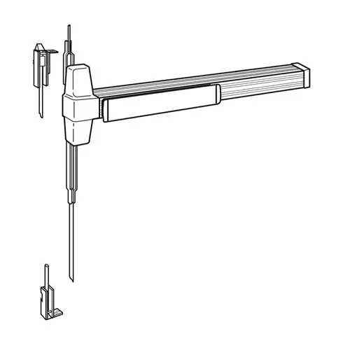99 Series Concealed Vertical Rod Exit Device Dark Bronze Anodized 99 Series Concealed Vertical Rod Exit Device Dark Bronze Anodized