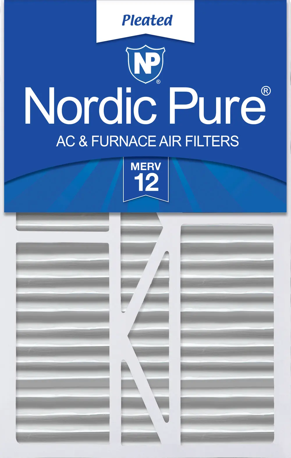 Nordic Pure 16x25x5 1/4 (5.25) Goodman/Carrier/Amana Replacement MERV 12 Air Filters 1 Pack 16x25x5_1/4GCAM12-1