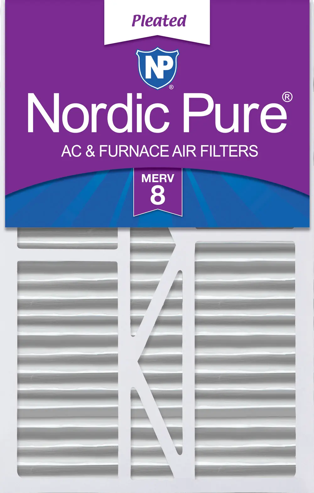Nordic Pure 16x25x5 1/4 (5.25) Goodman/Carrier/Amana Replacement MERV 8 Air Filters 1 Pack 16x25x5_1/4GCAM8-1