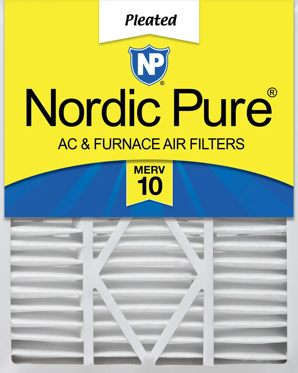 Nordic Pure 20x25x5 1/4 (5.25) Goodman/Carrier/Amana Replacement MERV 10 Air Filters 1 Pack 20x25x5_1/4GCAM10-1