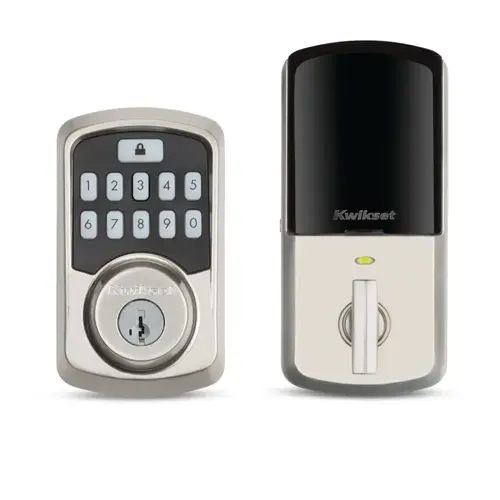 Kwikset Aura Bluetooth SmartKey Deadbolt Satin Nickel Kwikset Aura Bluetooth SmartKey Deadbolt Satin Nickel