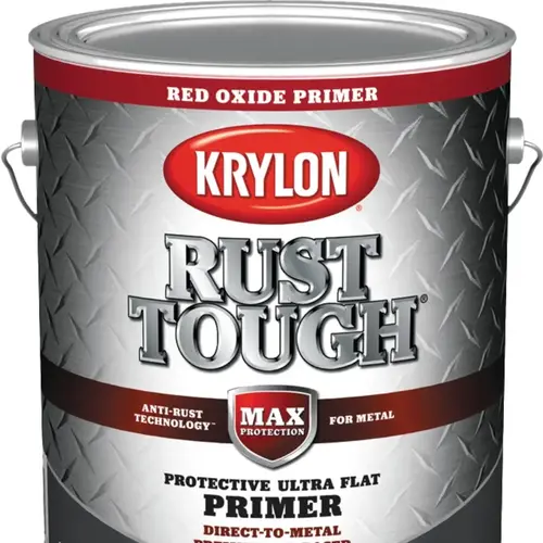 Krylon Rust Tough Flat Red Oxide Direct-to-Metal Interior/Exterior Oil-Based Industrial Enamel Paint, 1-Gallon Krylon Rust Tough Flat Red Oxide Direct-to-Metal Interior/Exterior Oil-Based Industrial Enamel Paint, 1-Gallon