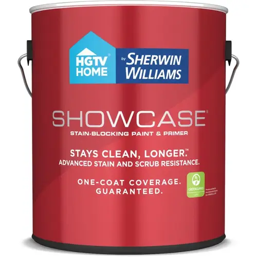 HGTV Home by Sherwin-Williams Showcase Satin Ultra White Tintable Acrylic Interior Paint & Primer, 1-Gallon HGTV Home by Sherwin-Williams Showcase Satin Ultra White Tintable Acrylic Interior Paint & Primer, 1-Gallon