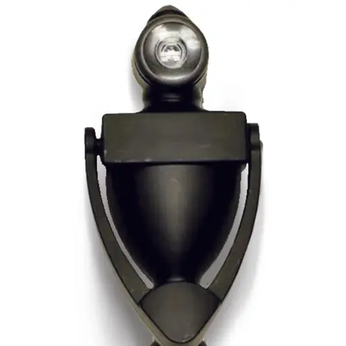 Door Knocker, 5-1/2-in with 180-Degree Viewer, Matte Black Door Knocker, 5-1/2-in with 180-Degree Viewer, Matte Black