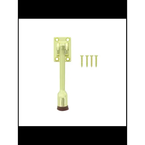Drop Down Door Holder Polished Brass 5" Drop Down Door Holder Polished Brass 5"